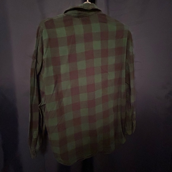 Green-Black checkered button up - Picture 2 of 2